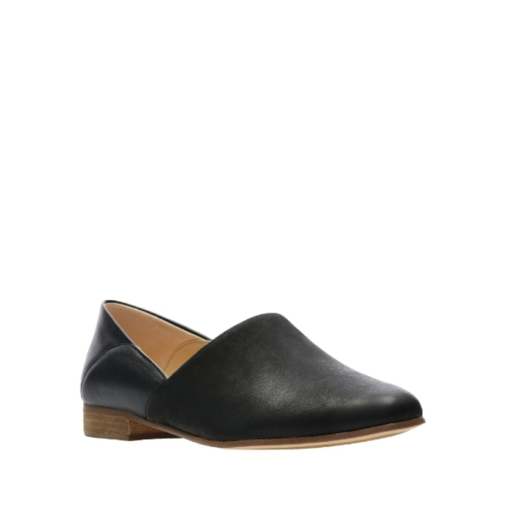 🖤 Clarks Pure Tone Leather Slip-On Flat Loafers, 6.5, NWT